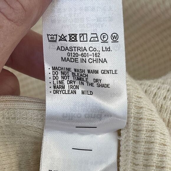 Niko And... Cream Cotton Rib Knit Long Sleeve Drop Shoulder Sweater Size Large - Picture 6 of 10